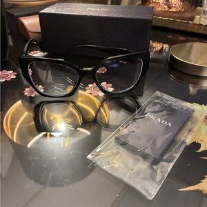 Prada Women's Black Cat-Eye Glasses
